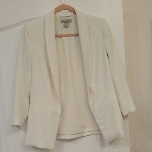 H&M White/ivory Open Front Women's Blazer Size XS